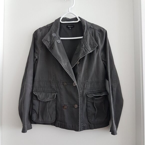 2for$30🏷UK2LA Classic Utility Jacket in Charcoal Green - Picture 1 of 13